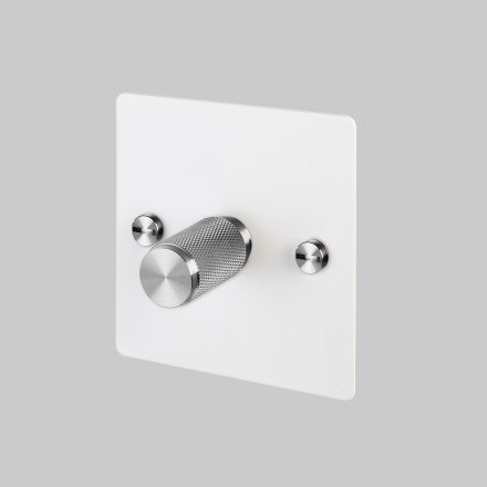 1G Dimmer 120W White Steel Detail [EL131P]