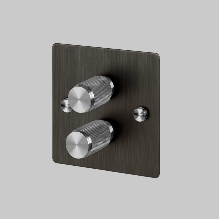 2G Dimmer 120W Smoked Bronze Steel Detail [EL241P]