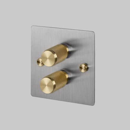 2G Dimmer 120W Steel Brass Detail [EL210P]