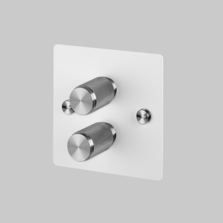 2G Dimmer 120W White Steel Detail [EL231P]