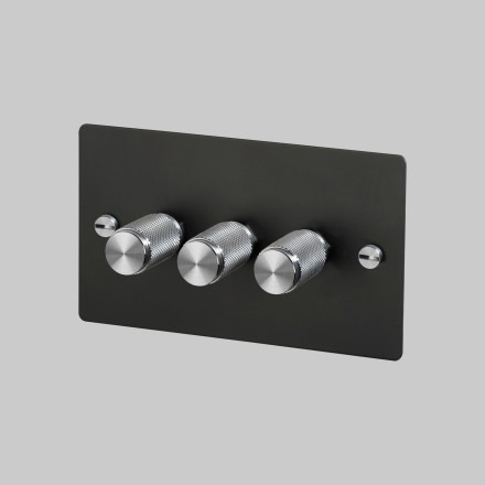 3G Dimmer 120W Black Steel Detail [EL721P]