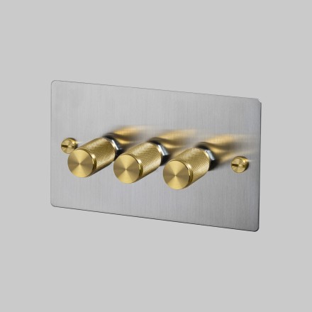 3G Dimmer 120W Steel Brass Detail [EL710P]