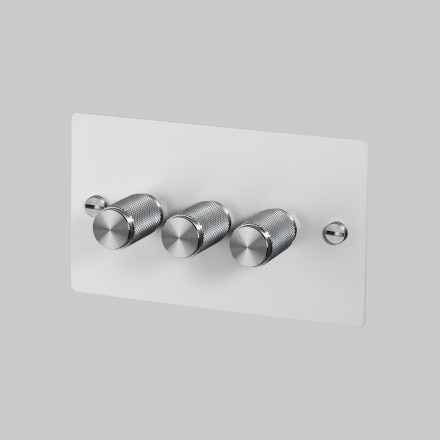 3G Dimmer 120W White Steel Detail [EL731P]