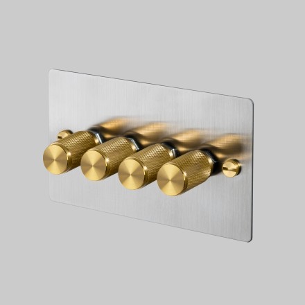 4G Dimmer 120W Steel Brass Detail [EL810P]