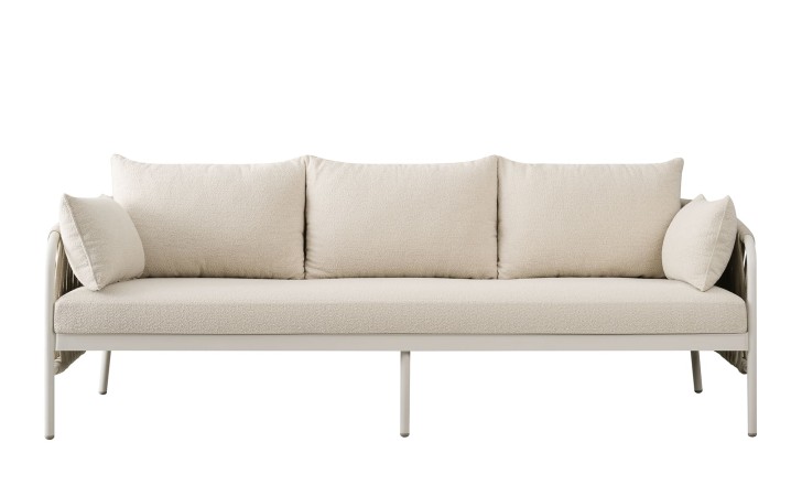 Taormina Light 3 Seater Outdoor Sofa Haze Sandy