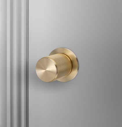 Door Knob set Linear Brass