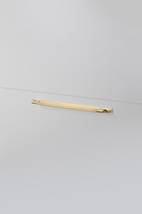 Pull Bar Plate Linear Large 390mm Brass (non US)