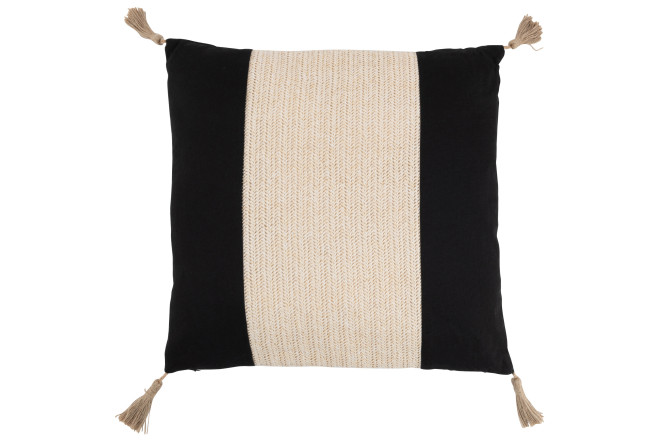 Woven Cushion Square Black