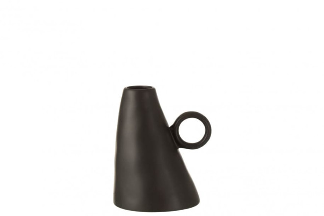 Inclined Vase Ceramic Black
