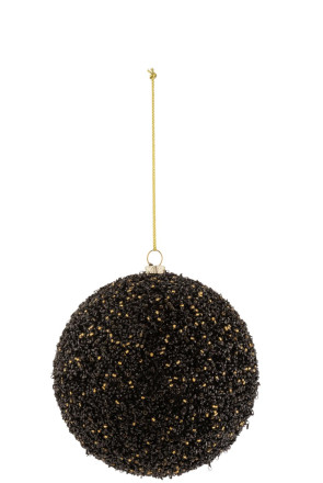 Christmas Bauble Black/Gold M