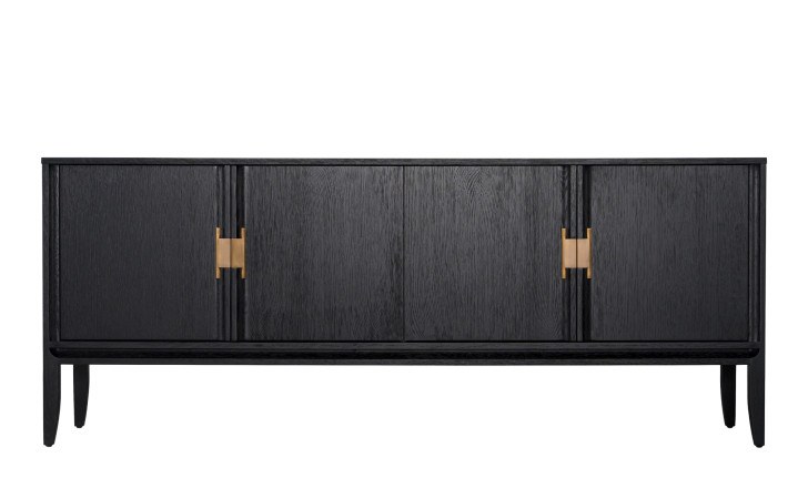 City Media console Black Oak color