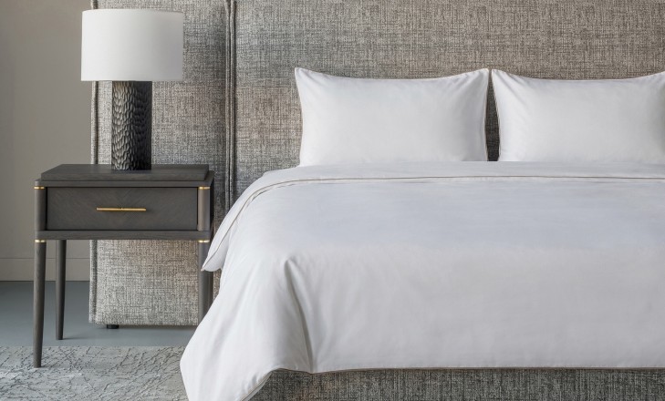 City Duvet Cover White/Plaza Taupe 160x200 cm