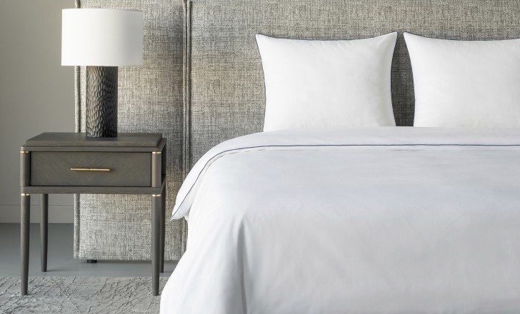 City Pillowcase White/Mood Indigo 70x70 cm (set of 2)