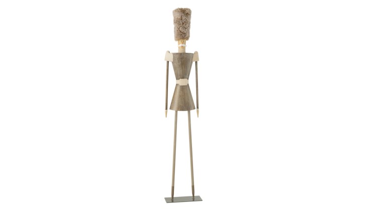 Soldier Fur Hat Metal Grey L