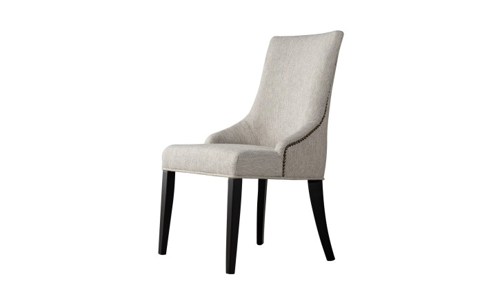Preston Chair Plain (Fabric: Chevron col.Chinchilla (Cat. 3))
