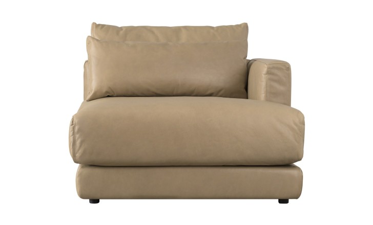 Narvik Mix Leather Canape Lounge Sofa Right Arm (Fossil leather)