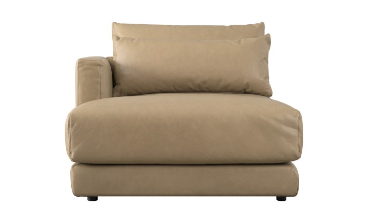 Narvik Mix Leather Canape Lounge Sofa Left Arm (Fossil leather)