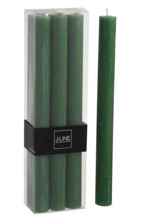 Table Candle L Green 9H Box 6