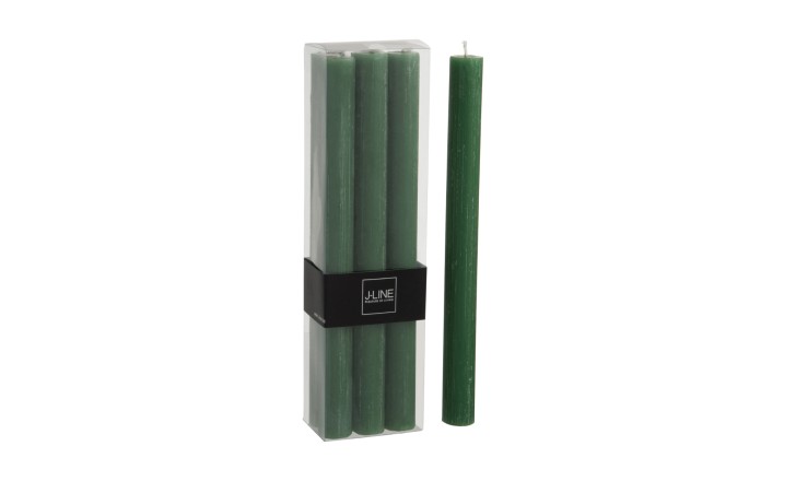 Table Candle L Green 9H Box 6
