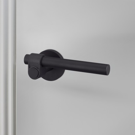 Door Handle set Cast Welders Black Sprung