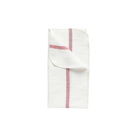 Carolina Napkin white red 50% linen 50% cotton