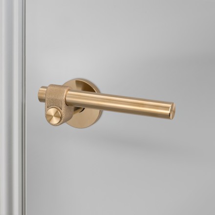 Door Handle set Cast Brass Sprung