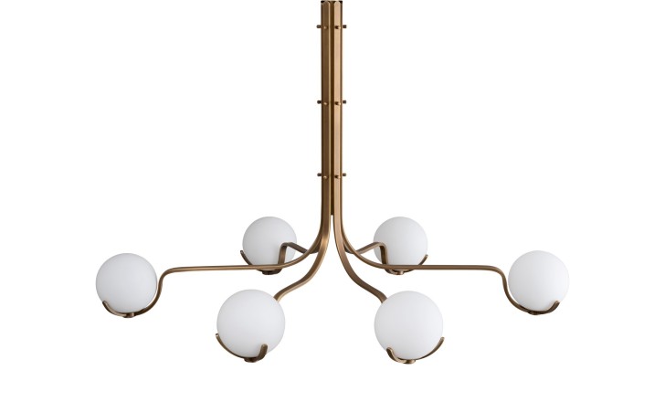 Scoop Chandelier Dining / dark brass