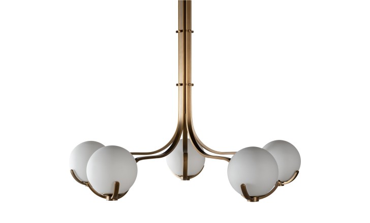 Scoop Chandelier / dark brass