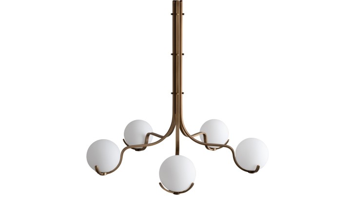 Scoop Chandelier / dark brass