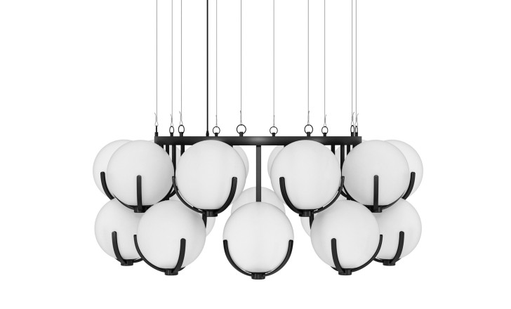 Scoop Large Chandelier D1605xH600 / dark bronze