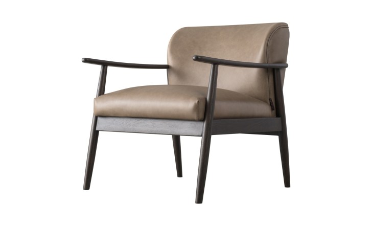 Fiord Leather Armchair (Bello Grey)