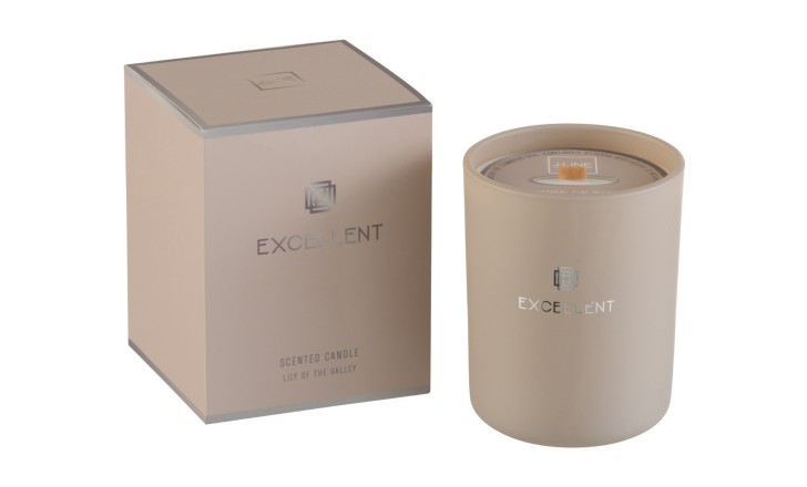 Scented Candle Exclusive Glass Beige