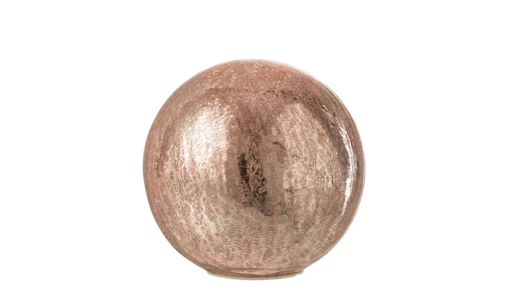Ball LED Glass Pink Small