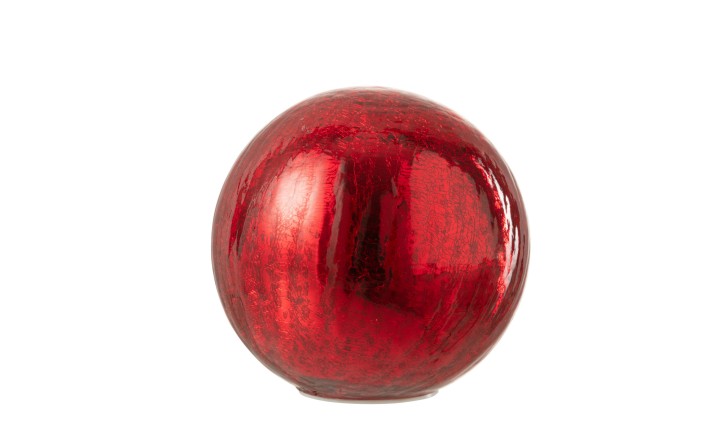 Ball LED Glass Red Small
