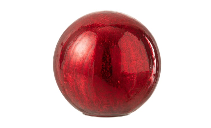 Ball LED Glass Red Large