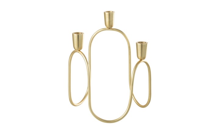 Tryo Candleholder Iron/Aluminum Gold