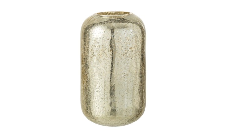 Crackle Hurricane Glass Gold L