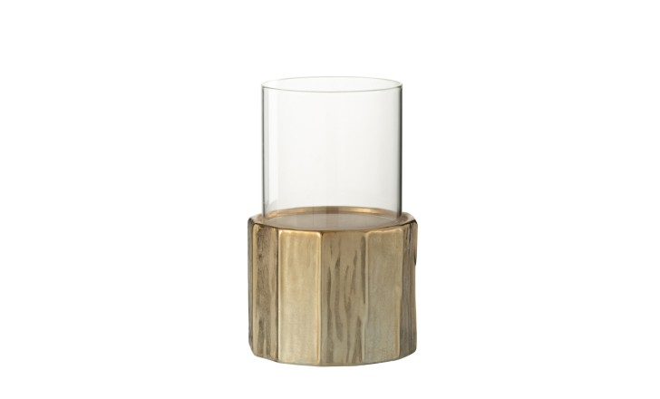 Ary Candle Holder Clay Gold S