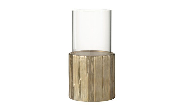 Ary Candle Holder Clay Gold L