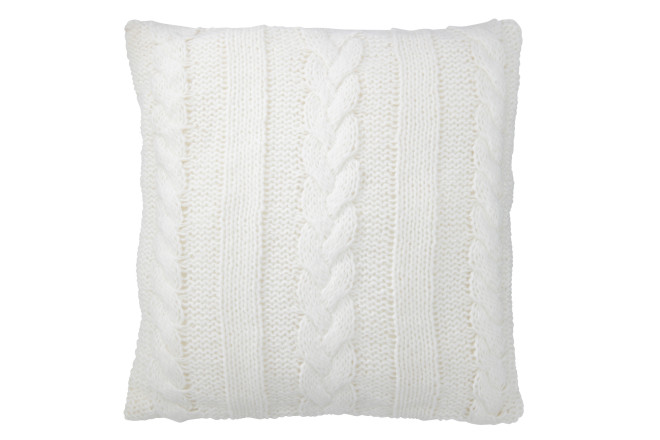 Twist Cushion Poly White