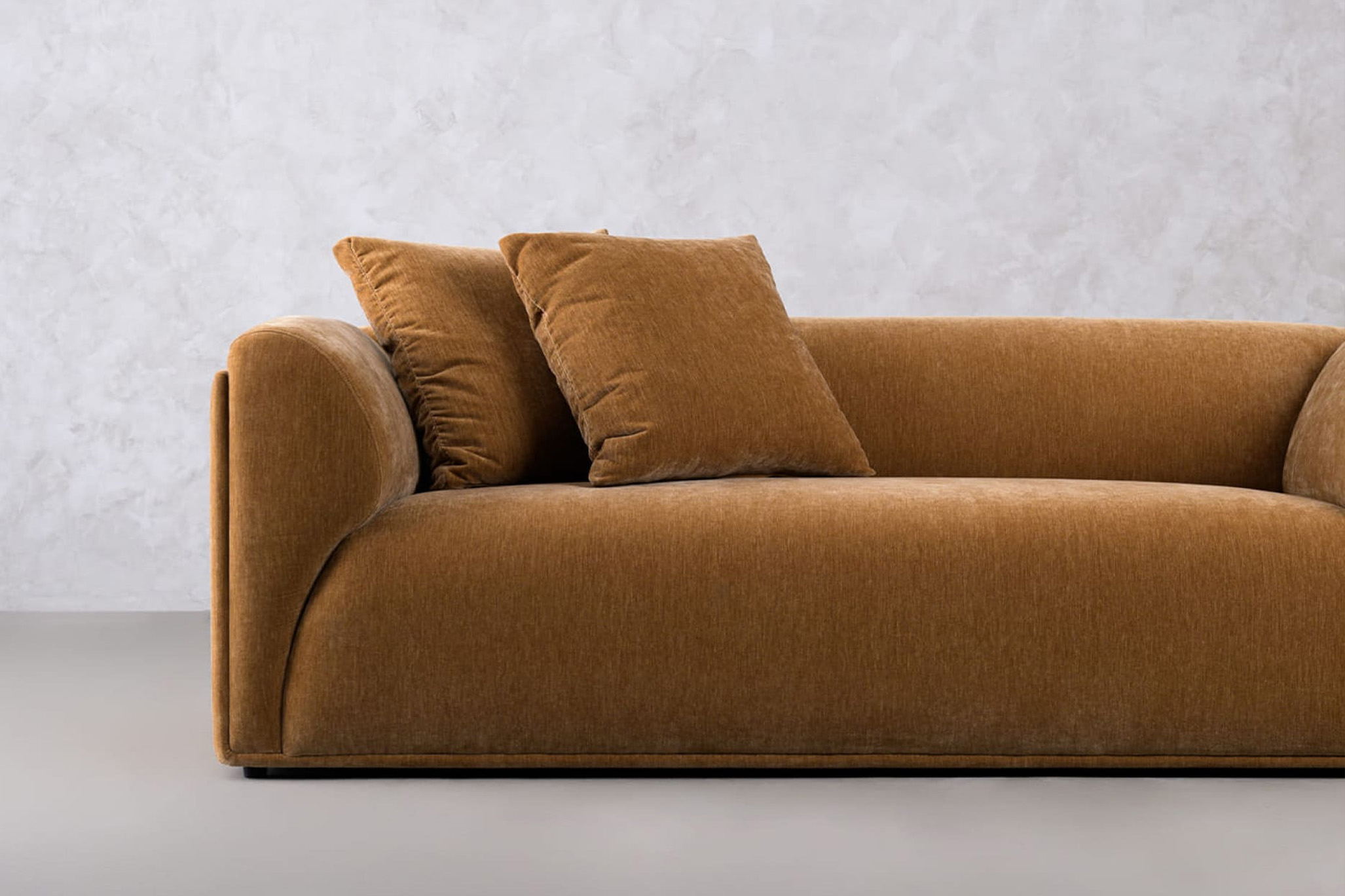 Tilda sofa in deep ochre chenille, from AED 5,970