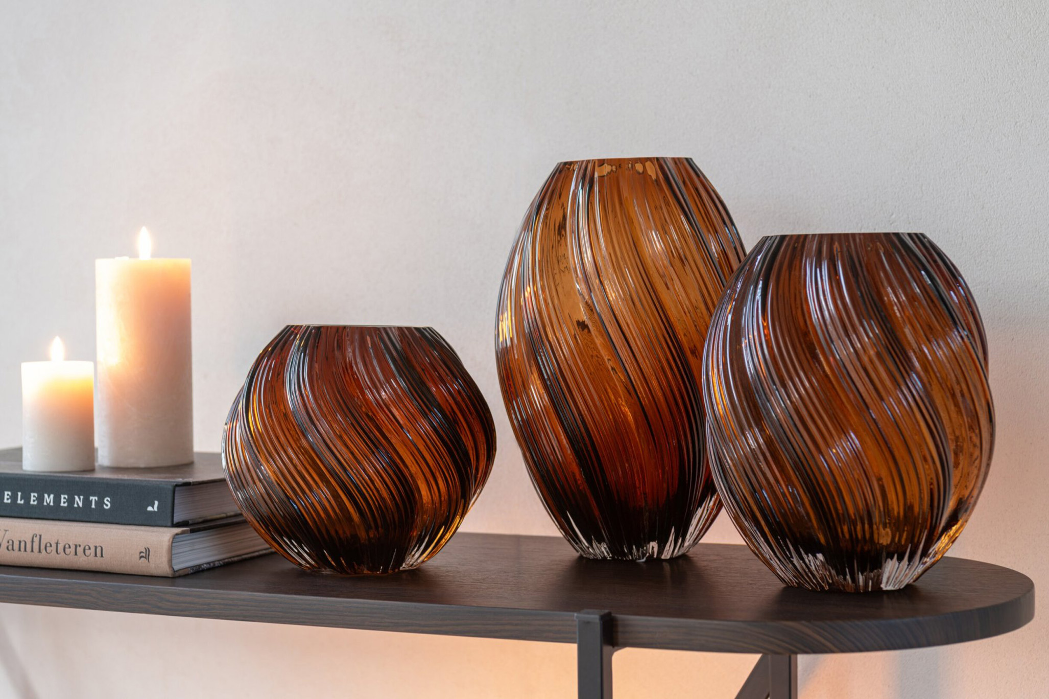 Carol vases in four heights, from AED 150, best grouped in odd numbers